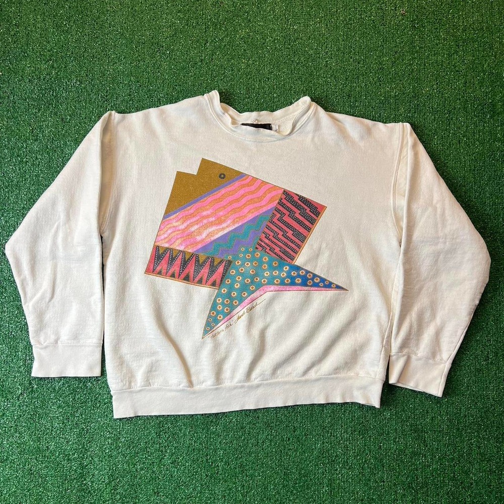 Vintage Abstract Fish Crewneck Sweatshirt